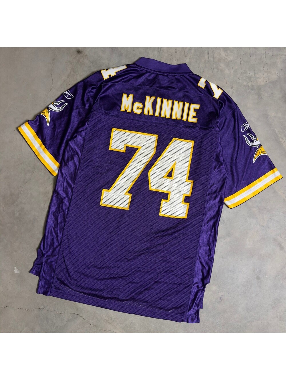 Vintage Reebok Vikings McKinnie Jersey Mens M Purple NFL 74